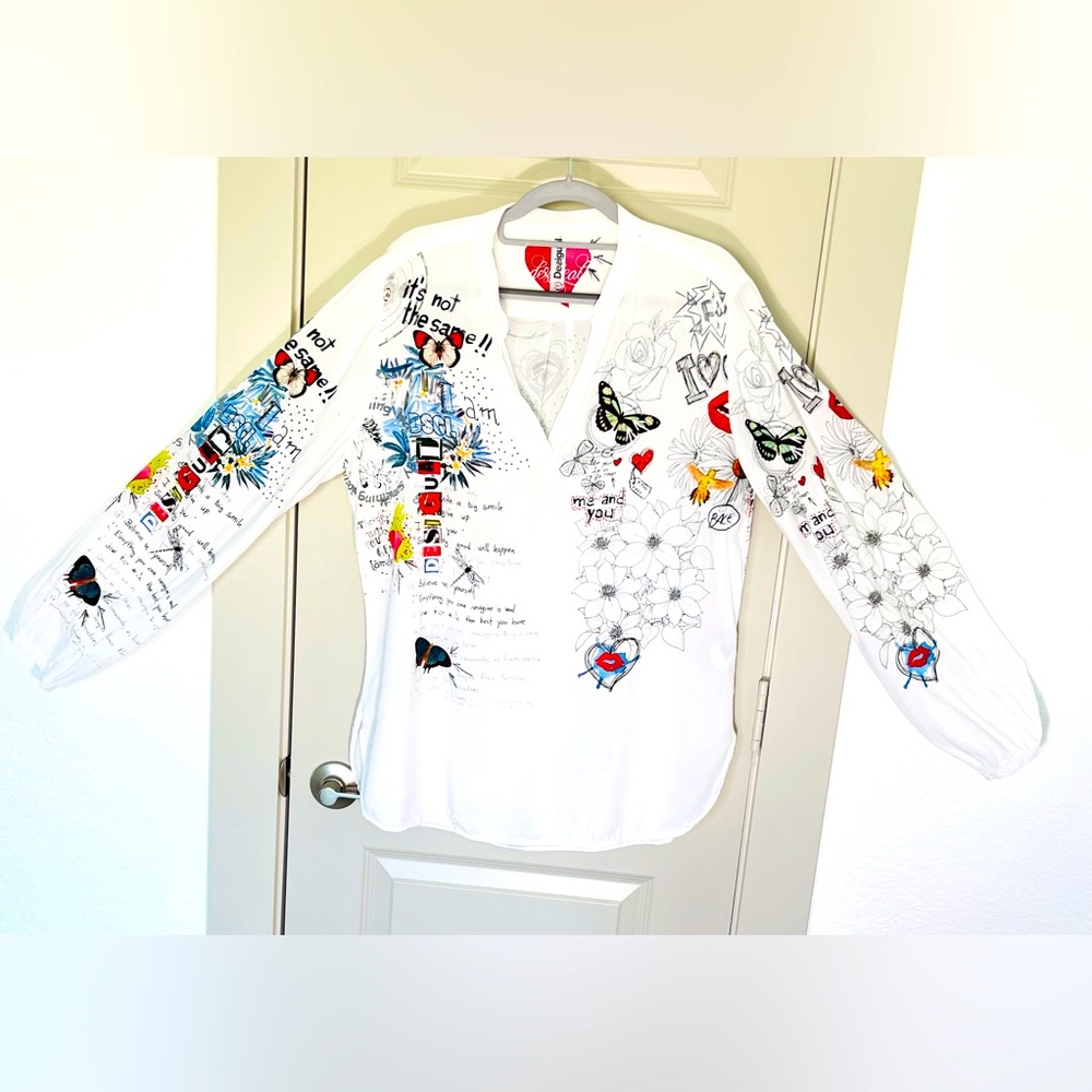 Desigual White Multicolor Graphic Tunic
